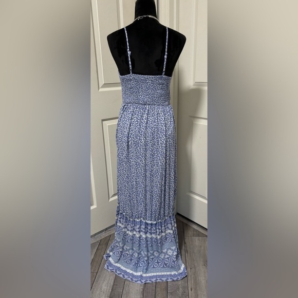 NWT SO Smocked Bodice Tiered Maxi Babydoll Dress - Picture 3 of 6